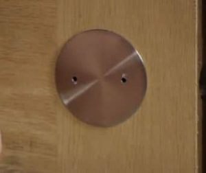 making hole in knob plate