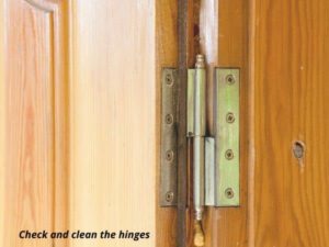 check and clean the hinges